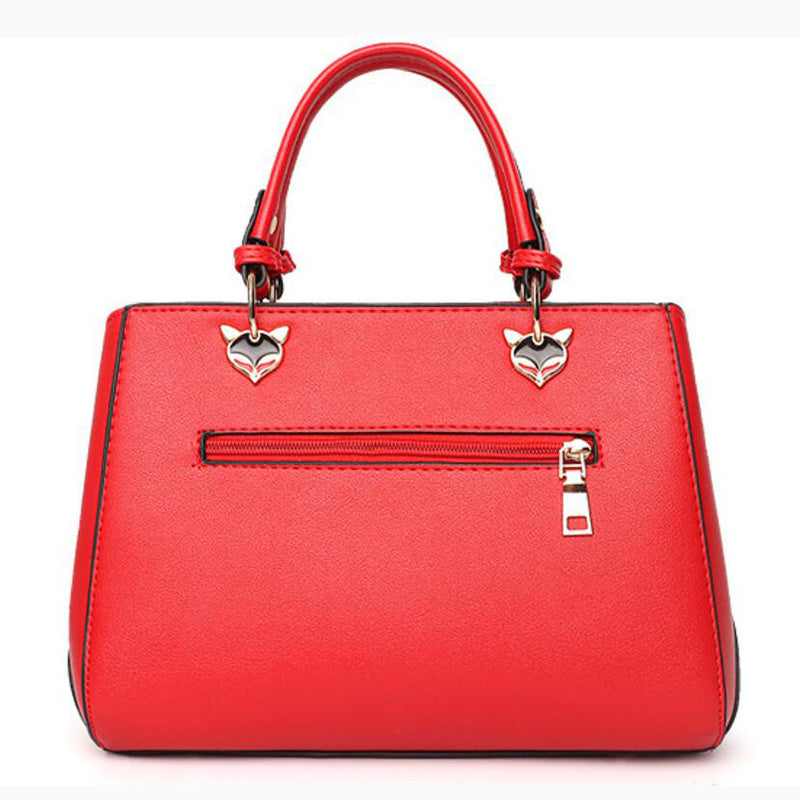 Women Hairball Ornaments Totes Patchwork Handbag.