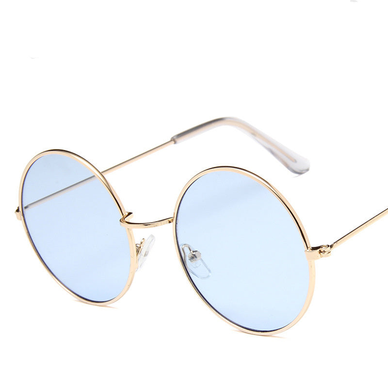 Lunettesx De Soleil Retro Pour Femmes, Effet Miroir, Style Rond Rose, Styliste De Marque, Alliage Pour Femmes,.