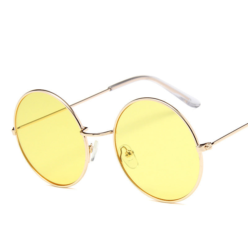 Lunettesx De Soleil Retro Pour Femmes, Effet Miroir, Style Rond Rose, Styliste De Marque, Alliage Pour Femmes,.