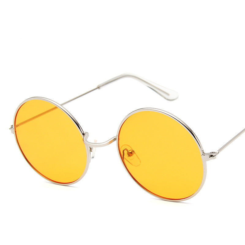 Lunettesx De Soleil Retro Pour Femmes, Effet Miroir, Style Rond Rose, Styliste De Marque, Alliage Pour Femmes,.
