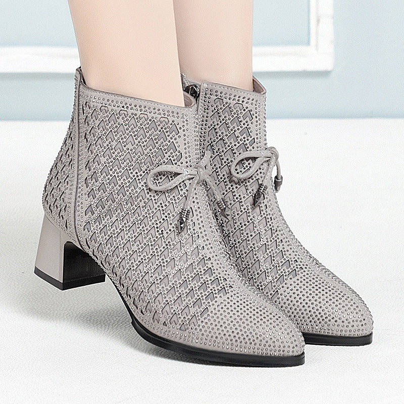 Courcelles – Bottines maille & strass - Gena Campbell