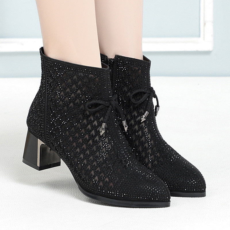 Courcelles – Bottines maille & strass - Gena Campbell