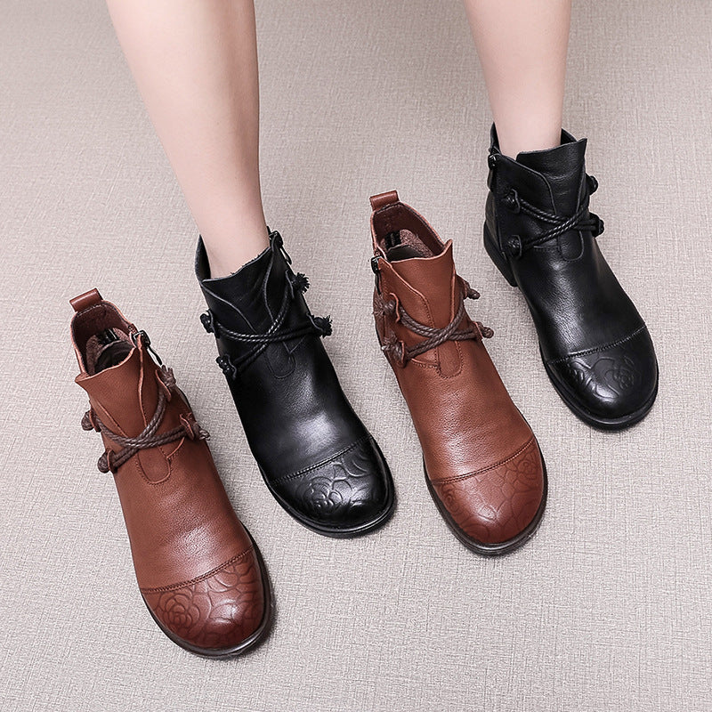Vercingétorix – Bottines tube en cuir - Gena Campbell