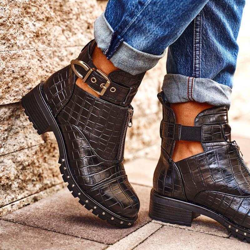 Low Tube Stitching Round Toe Winter Comfort Martin Boots.