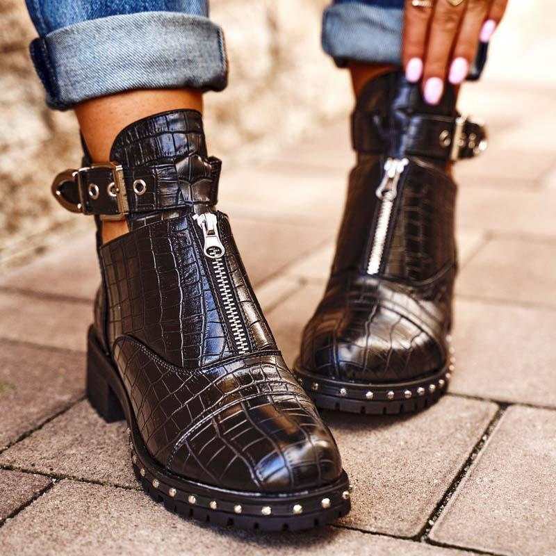Low Tube Stitching Round Toe Winter Comfort Martin Boots.