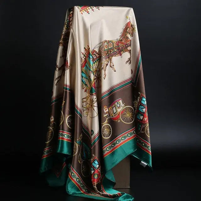 Elegant silk scarf featuring a stylish leopard print pattern, perfect for fashion-forward accessories.