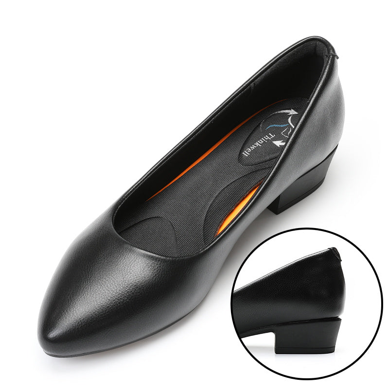Mid-heeled Thick-heeled Single Shoes Professional Office Girl.