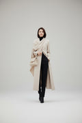 Scarf style long windbreaker suit jacket women's clothing