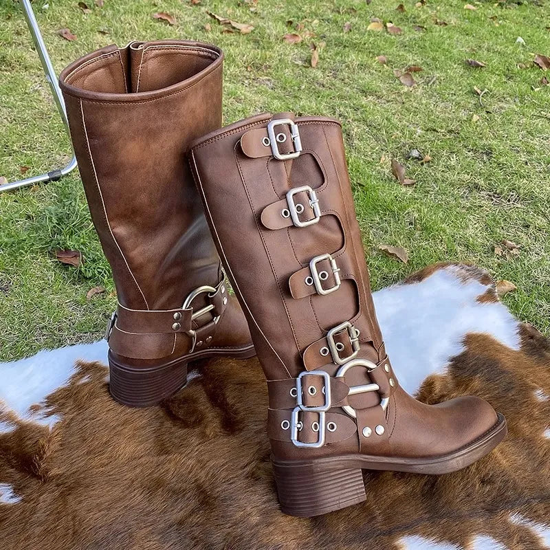 Alésia – Bottines à talons blocs à bout rond - Gena Campbell