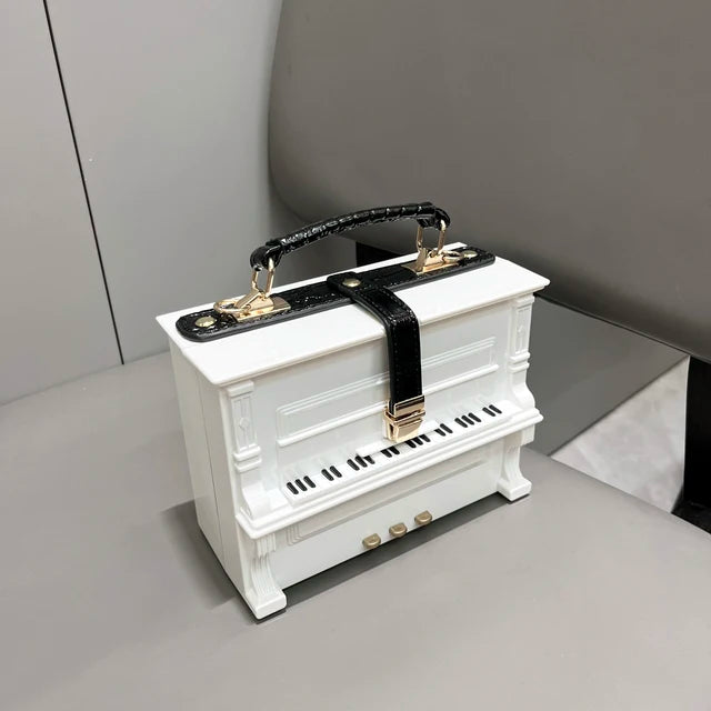 Sac à main de luxe – Sac bandoulière et épaule pour femme, design piano.