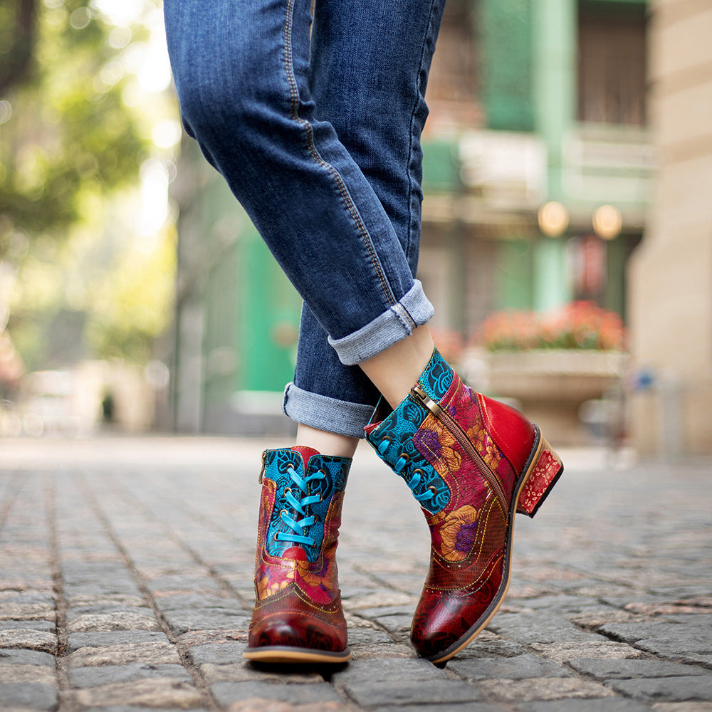 Belleville – Bottes rétro à lacets - Gena Campbell