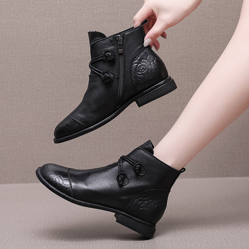 Vercingétorix – Bottines tube en cuir - Gena Campbell