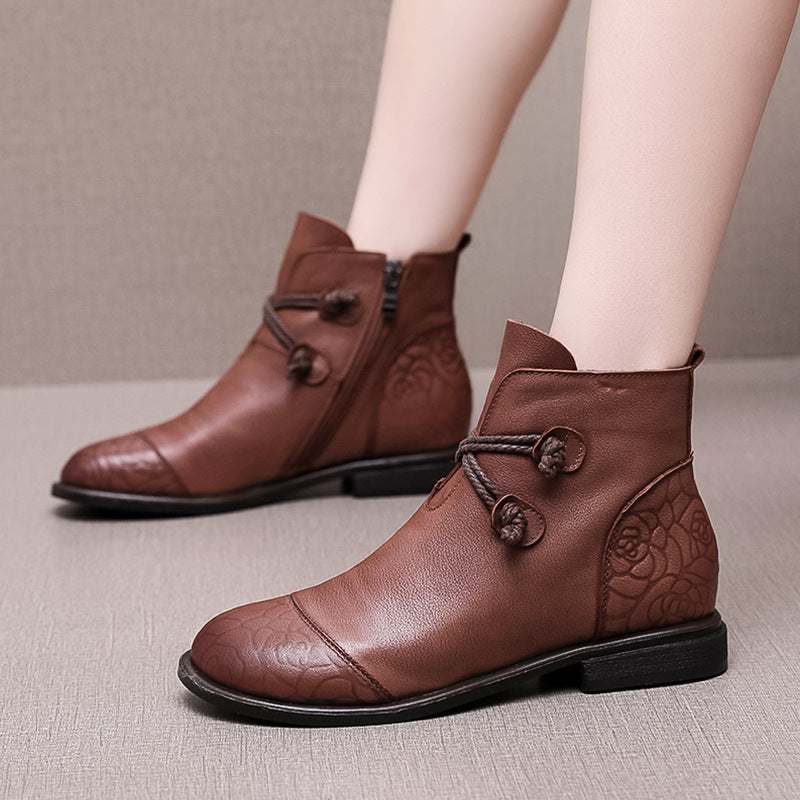 Vercingétorix – Bottines tube en cuir - Gena Campbell