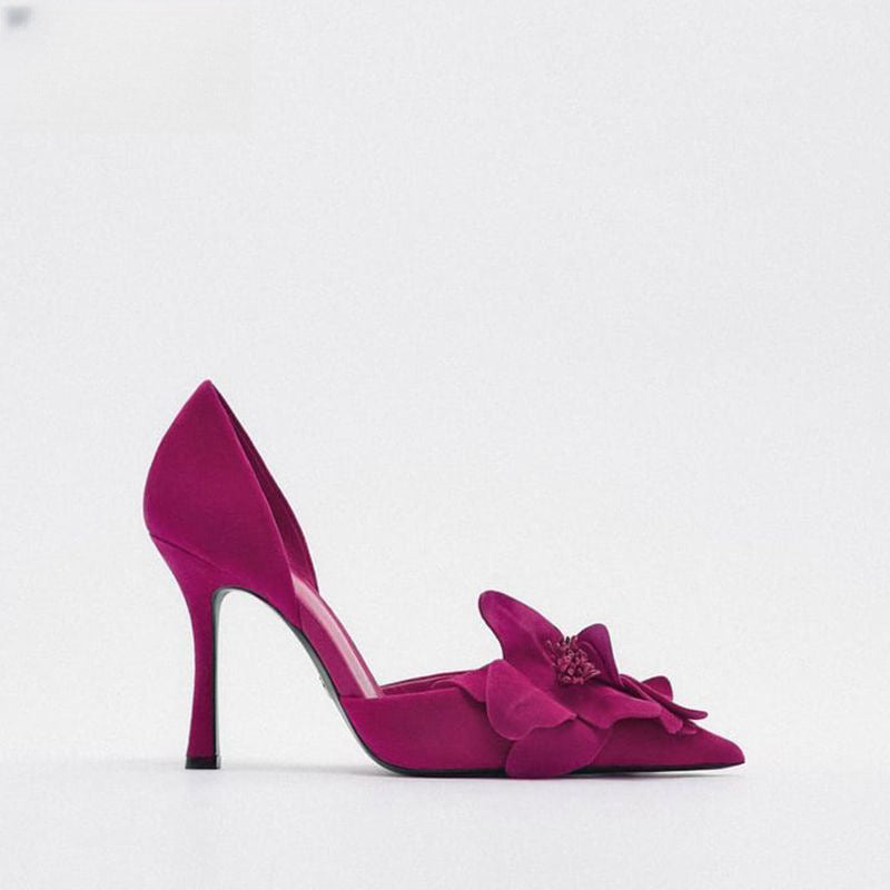 Solférino – Escarpins à fleur & ligne féminine - Gena Campbell