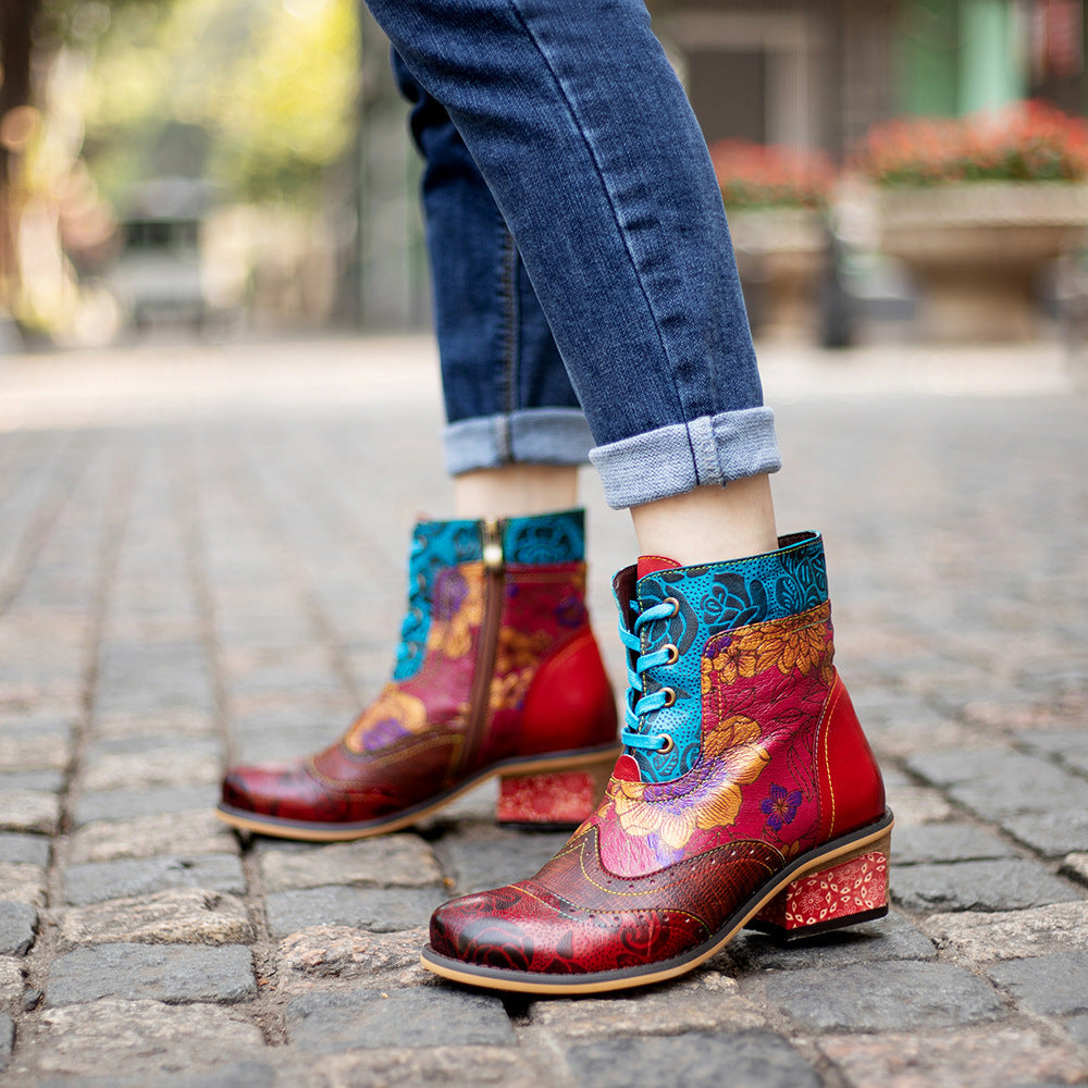 Belleville – Bottes rétro à lacets - Gena Campbell