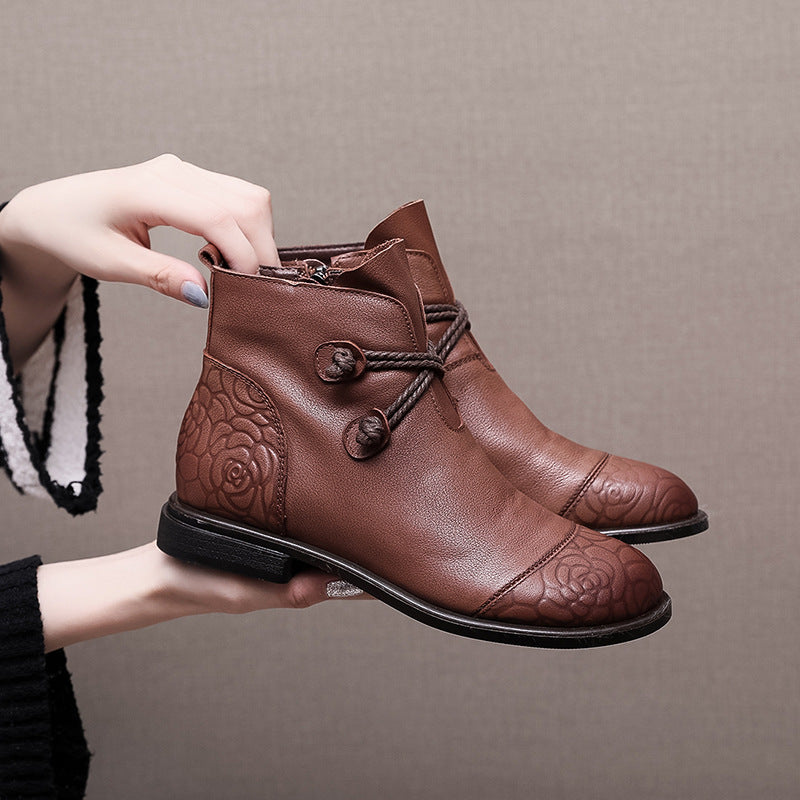 Vercingétorix – Bottines tube en cuir - Gena Campbell
