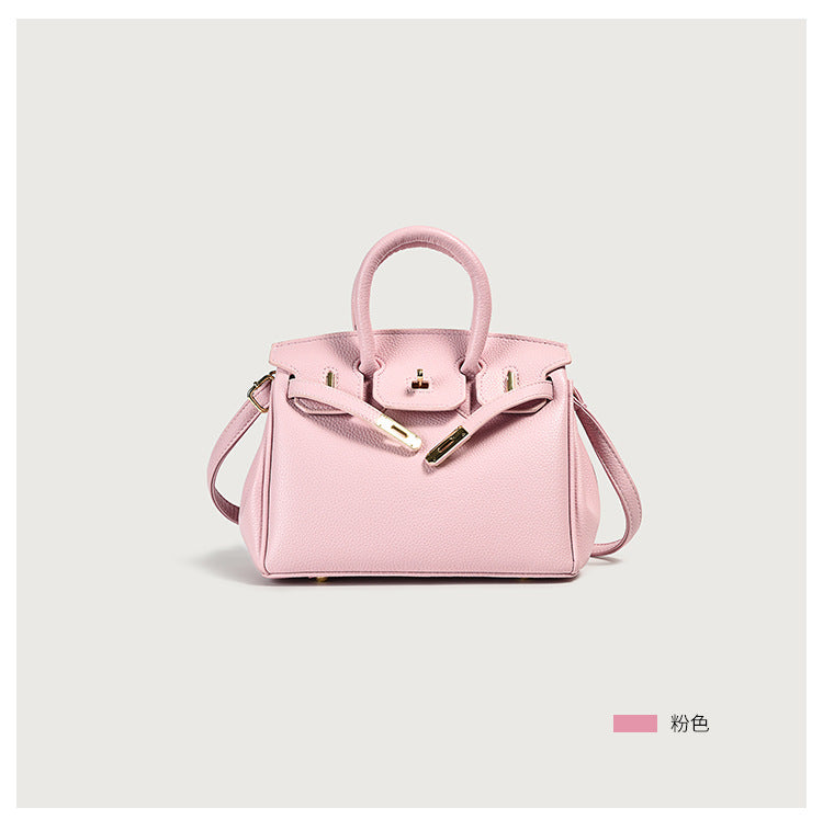 Sac fourre-tout Chardon-Lagache rose clair avec fermeture zippée et rabat magnétique