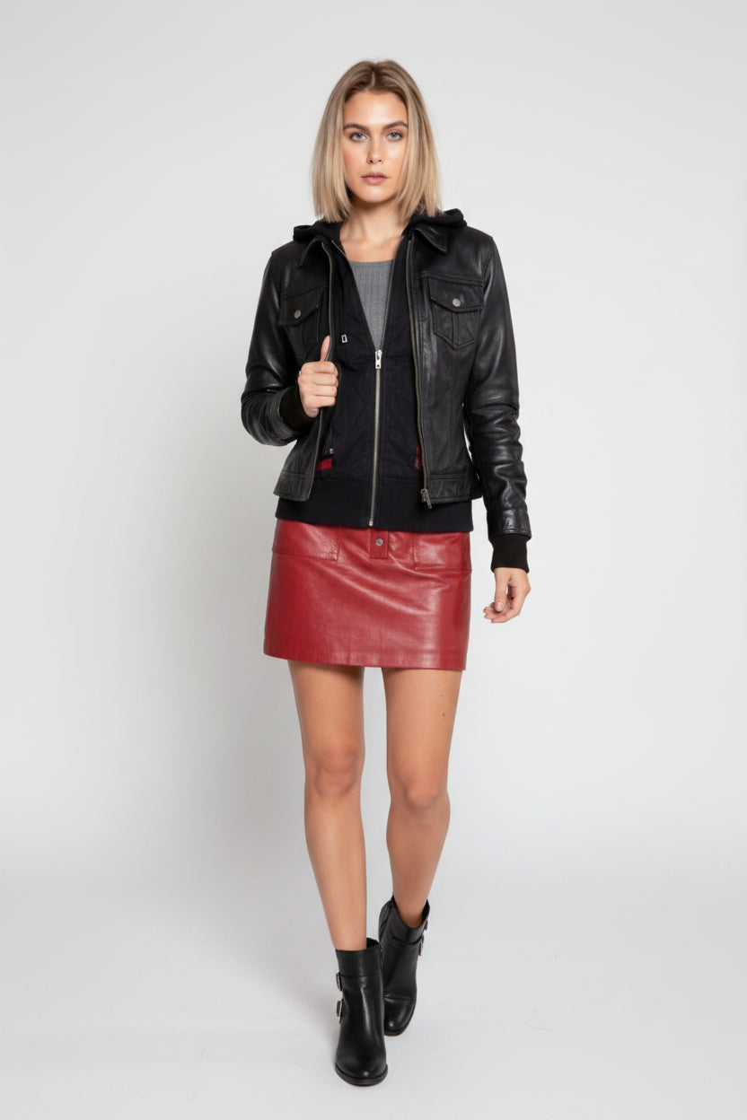 Fadcloset, Annalise Womens Leather Jacket